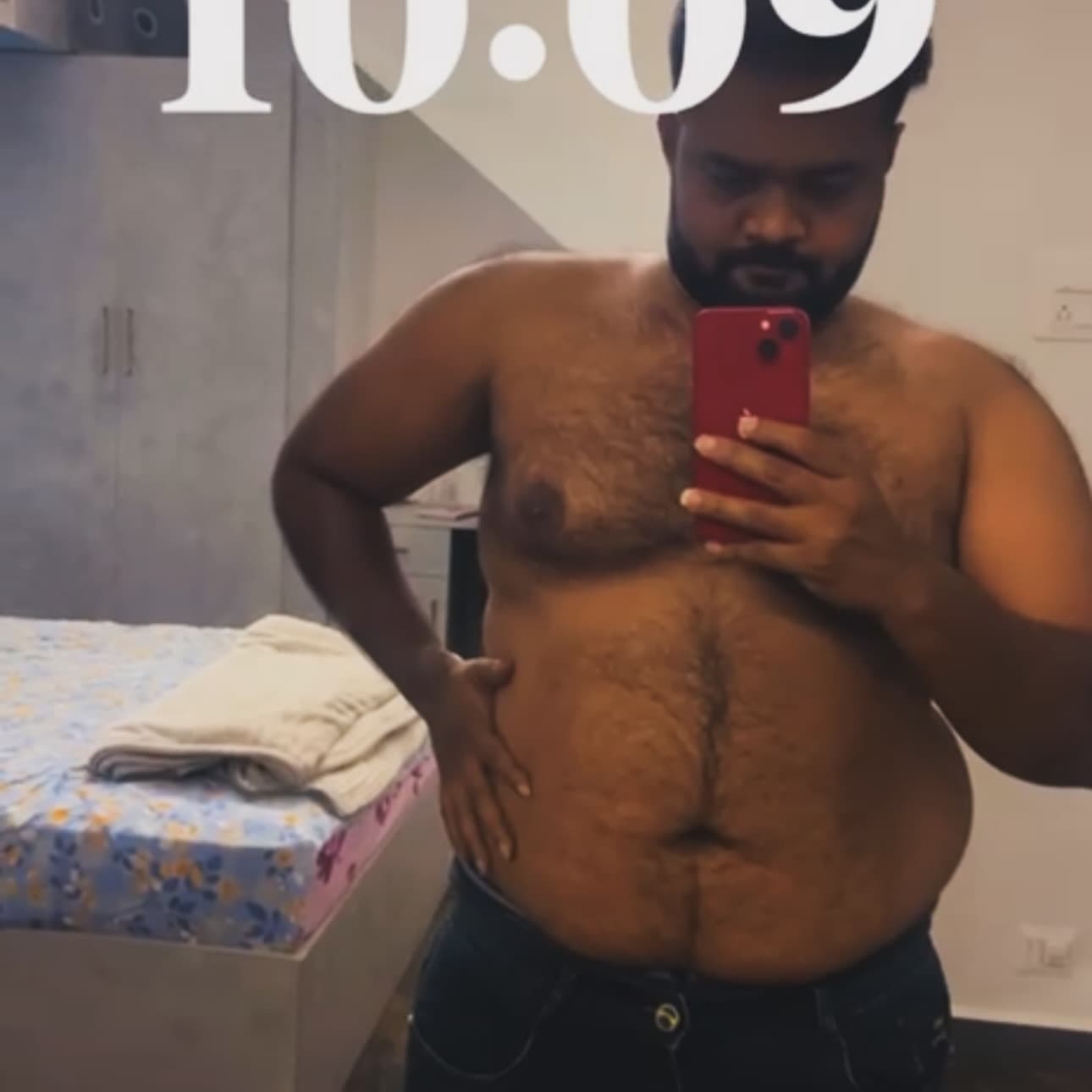 Client progress check mirror photo